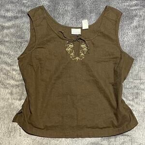 Vintage erika embroidered tank top